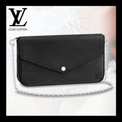 Louis Vuitton EPI Plain Leather Party Style Elegant Style Crossbody Logo 