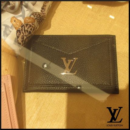 Louis Vuitton LOCKME Unisex Plain Leather Logo Card Holders M68556 