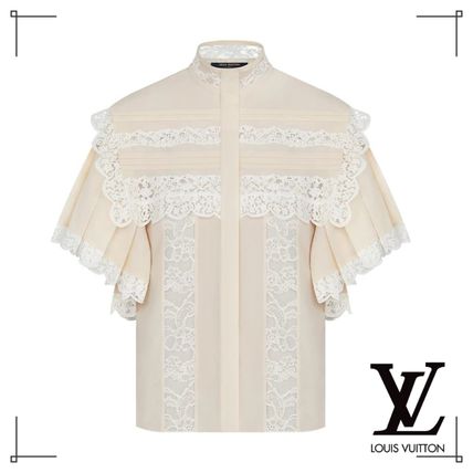Louis Vuitton 2020 SS Victorian Inspired Silk Georgette Blouse 1A82VC 