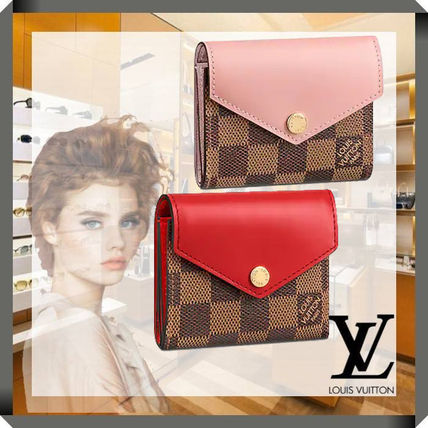 Louis Vuitton 2020 SS Monogram Leather Folding Wallet Logo Folding Wallets N60166 N60167 