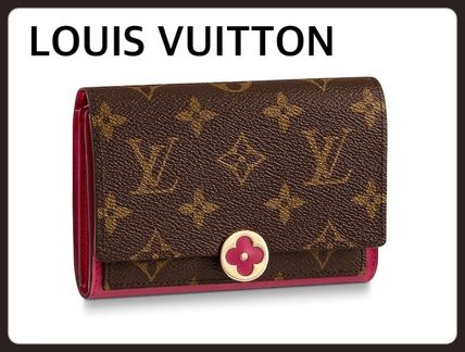 Louis Vuitton MONOGRAM 2018 SS Monogram Leather Folding Wallet Logo Folding Wallets M64588 