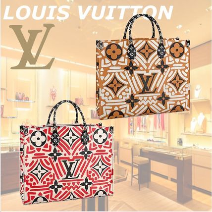 Louis Vuitton MONOGRAM 2020 21AW Monogram Casual Style Canvas Leather Office Style Logo Totes M45358 M45359 