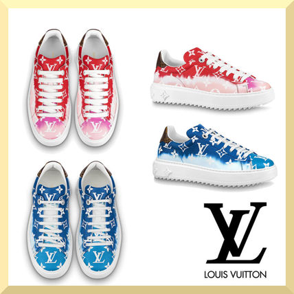 Louis Vuitton 2020 SS Monogram Platform Rubber Sole Lace up Unisex Leather Logo 1A7UMD 1A7ULX 
