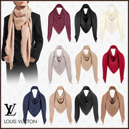 Louis Vuitton MONOGRAM 2020 SS Monogram Wool Silk Blended Fabrics Fringes Logo M75872 M74752 M74441 M72412 M72237 M71360 M71336 M71330 M71329 M71359 