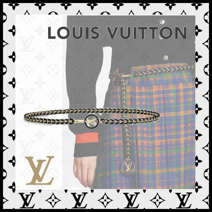 Louis Vuitton 2020 21AW Chain Leather Logo Belts M0301Z 