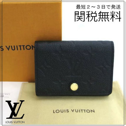 Louis Vuitton 2020 21AW Monogram Plain Leather Logo Card Holders M58456 