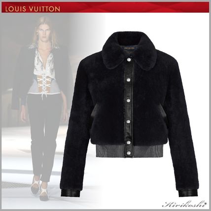 Louis Vuitton 2019 SS Short Fur Plain Cashmere  Fur Coats 