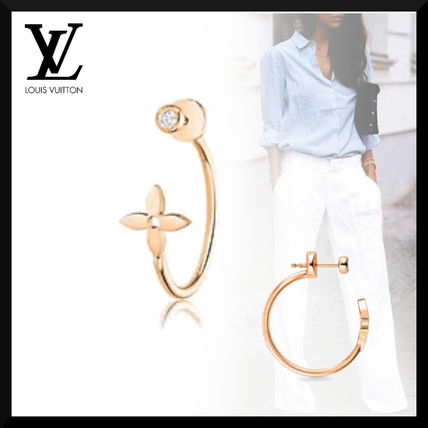 Louis Vuitton Idylle Blossom Small Hoop Earring Pink Gold And Diamond Q96334 