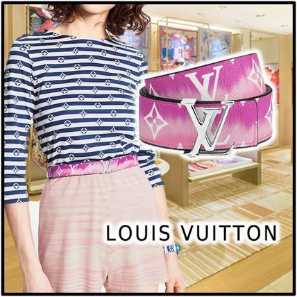 Louis Vuitton 2020 SS 2020 SS LV ICONIC 30MM REVERSIBLE BELT pink belts M0258U 