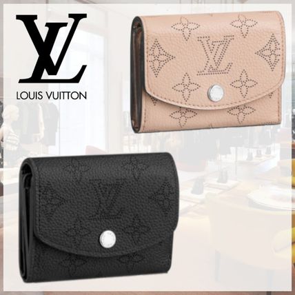 Louis Vuitton IRIS Monogram Leather Folding Wallet Logo Folding Wallets 