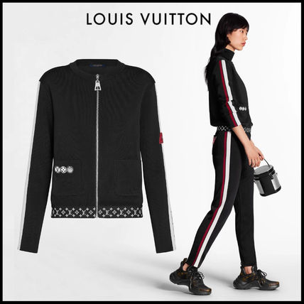 Louis Vuitton 2020 SS Short Silk Blended Fabrics Bi color Long Sleeves Logo 