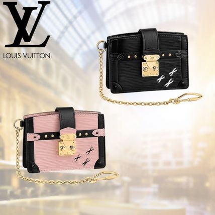 Louis Vuitton 2020 SS Leather Chain Wallet Logo Coin Cases M67506 M67505 