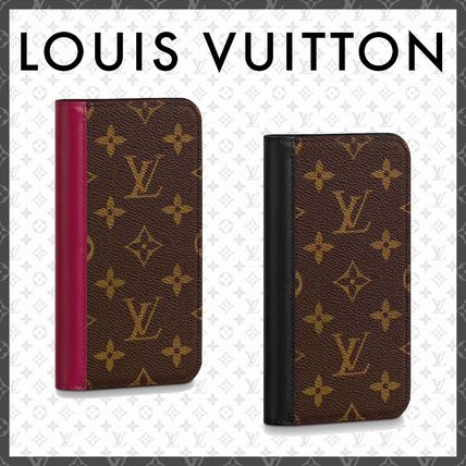 Louis Vuitton 2020 SS Monogram Unisex Blended Fabrics Plain Leather iPhone 11 M69678 M69577 