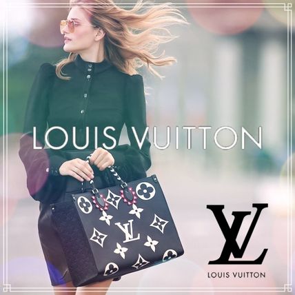 Louis Vuitton MONOGRAM Monogram 2WAY Leather Logo Totes M45372 M45373 