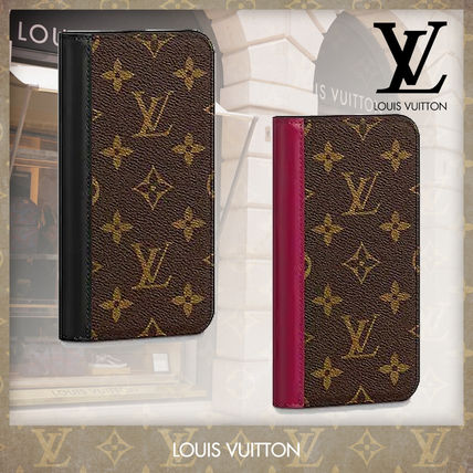 Louis Vuitton MONOGRAM Monogram Blended Fabrics Bi color Leather iPhone 11 M69678 M69577 