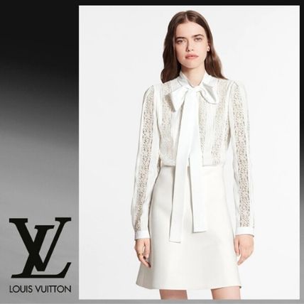 Louis Vuitton Lace And Pleat A Line Dress 1A83SX 