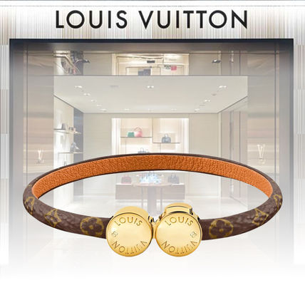 Louis Vuitton MONOGRAM Studded Elegant Style Bracelets 