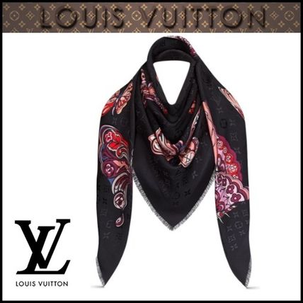 Louis Vuitton Flower Patterns Monogram Wool Silk Blended Fabrics 