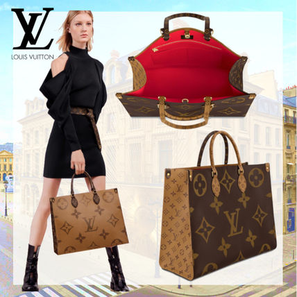 Louis Vuitton MONOGRAM 2019 SS Monogram Canvas A4 2WAY Bi color Office Style Logo Totes M44576 