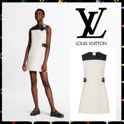 Louis Vuitton Short A line Sleeveless U Neck Plain Party Style Dresses 1A7TK7 