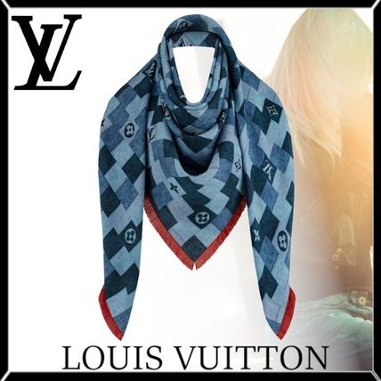 Louis Vuitton DAMIER Monogram Denim Check Shawl M76159 