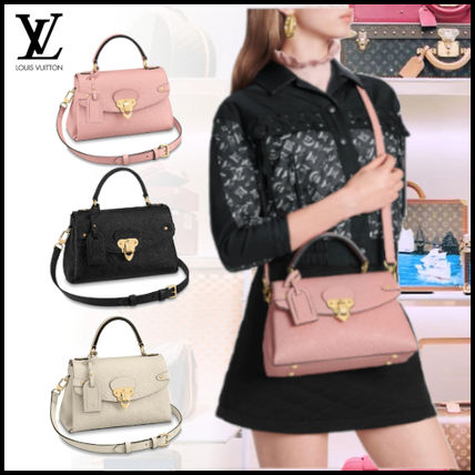 Louis Vuitton 2018 19AW Monogram Blended Fabrics 2WAY Bi color Leather Elegant Style 