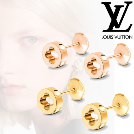 Louis Vuitton Casual Style Unisex Flower Party Style 18K Gold Office Style 