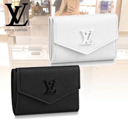 Louis Vuitton 2020 SS Plain Leather Folding Wallet Small Wallet Logo M68787 M68728 