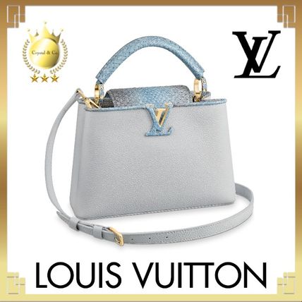 Louis Vuitton CAPUCINES 2020 SS Casual Style 2WAY Plain Leather Party Style Office Style 