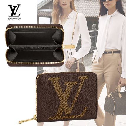 Louis Vuitton 2020 21AW Unisex Leather Small Wallet Logo Coin Cases 