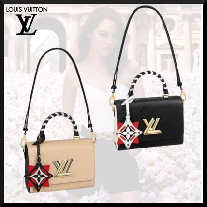 Louis Vuitton TWIST 2WAY Leather Elegant Style Crossbody Logo Shoulder Bags M56780 