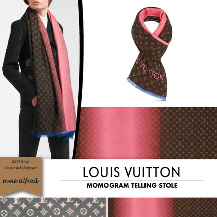 Louis Vuitton MONOGRAM Monogram Casual Style Unisex Wool Fringes Elegant Style 