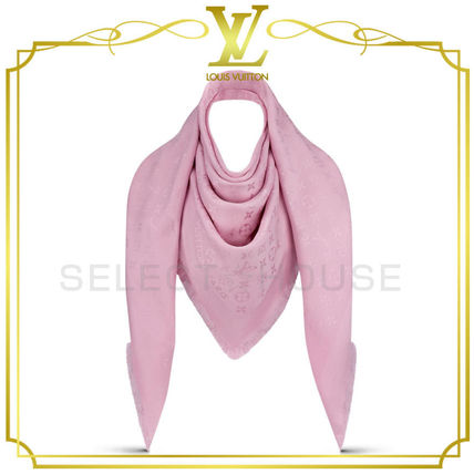 Louis Vuitton 2020 SS Monogram Wool Silk Lightweight Scarves  Shawls M76334 