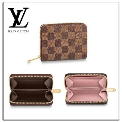 Louis Vuitton DAMIER 2020 SS Unisex Leather Long Wallet Logo Coin Cases 