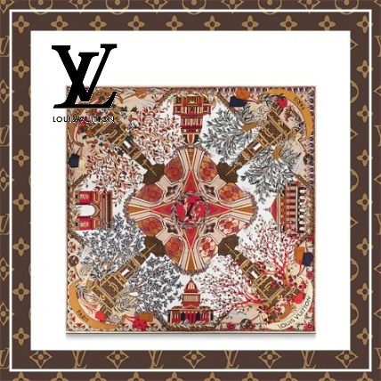 Louis Vuitton Silk Knit  Fur Scarves 