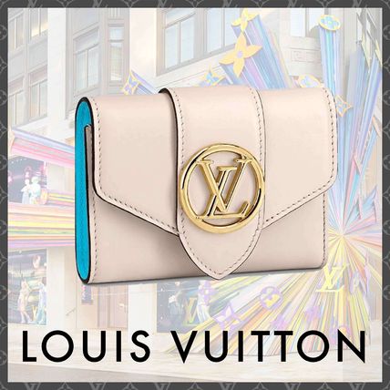 Louis Vuitton PONT NEUF Monogram Unisex Canvas Plain Leather Folding Wallet M69176 