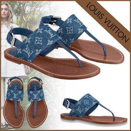 Louis Vuitton Open Toe Casual Style Plain Party Style Elegant Style Logo 1A7RD 