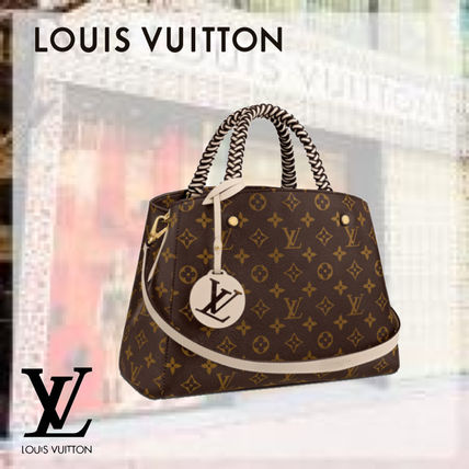 Louis Vuitton 2WAY Leather Logo Handbags M45310 