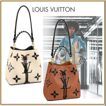 Louis Vuitton NEONOE 2020 21AW Monogram Blended Fabrics Studded Street Style 2WAY Bi color 