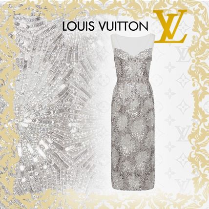 Louis Vuitton Wool With Jewels Dresses 