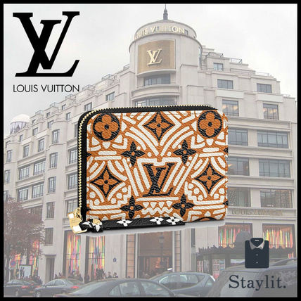 Louis Vuitton 2020 21AW Monogram Leather Logo Coin Cases M69496 