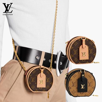 Louis Vuitton 2020 21AW Monogram Casual Style Bag in Bag Chain Plain Leather 