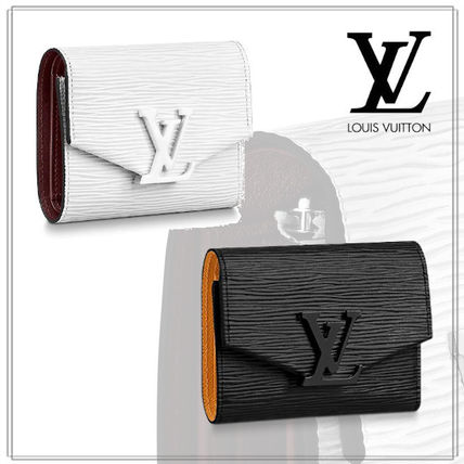Louis Vuitton 2020 21AW Plain Leather Folding Wallet Small Wallet Logo 