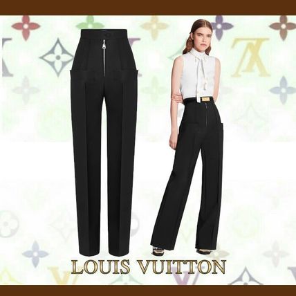 Louis Vuitton 2020 SS Unisex Wool Silk Blended Fabrics Street Style Plain Long 1A7UWH 1A7UQJ 1A7UQI 1A7UQH 1A7UQG 1A7UQF 1A7UQE 