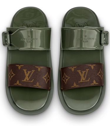 Louis Vuitton Khaki Sandals 1A66XC 