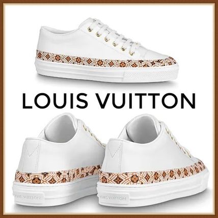 Louis Vuitton MONOGRAM 2020 21AW Flower Patterns Monogram Platform Round Toe Rubber Sole 1A85ES 