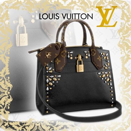 Louis Vuitton CITY STEAMER 2020 21AW Monogram 2WAY Leather Shoulder Bags 