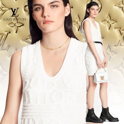 Louis Vuitton MONOGRAM Sleeveless Tube Dress In Wool Knit 1A84GV 