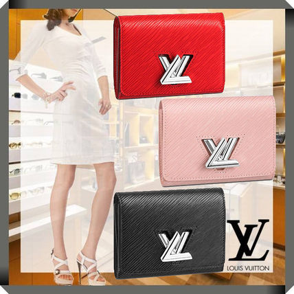 Louis Vuitton EPI 2020 SS Monogram Leather Folding Wallet Logo Folding Wallets M64414 M64413 
