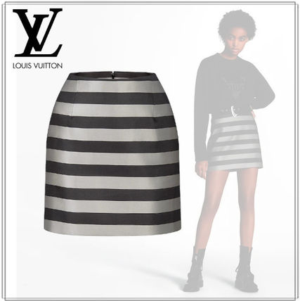 Louis Vuitton Short Stripes Casual Style Silk Street Style Skirts 1A628U1A628V1A628W1A628X 